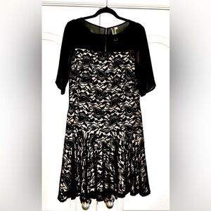 Sheer upper bodice with lace is simultaneously sexy and tasteful